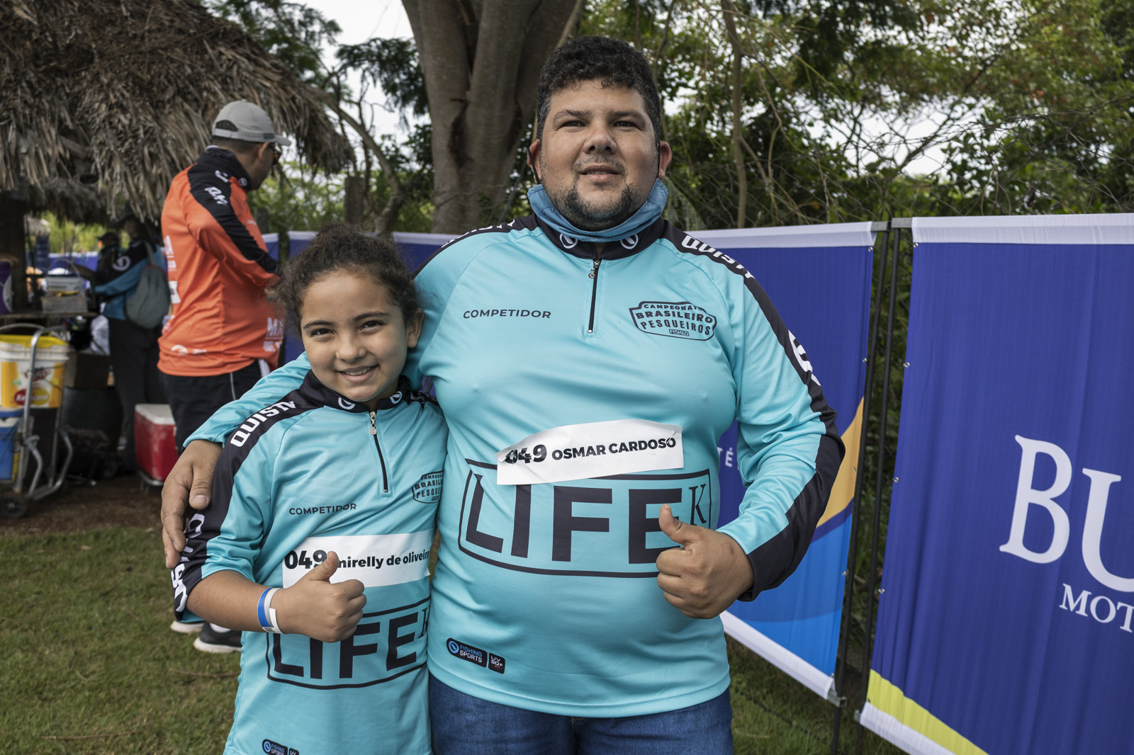 Pai e filha prontos para o terceiro CBP 