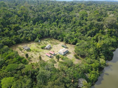 Visão aérea da Pousada Bararati Amazonas