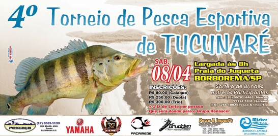 Vem aí o 4º Torneio de Pesca Esportiva de Tucunaré
