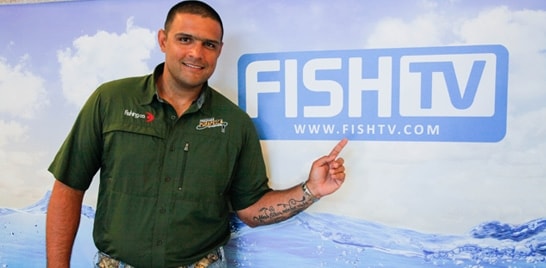 Eduardo Monteiro grava dicas para o Escola de Pesca