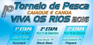 Inscrições abertas para a 1º etapa do Torneio de Pesca com Caiaque e Canoa