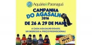 Agasalho rende desconto no Aquário de Paranaguá