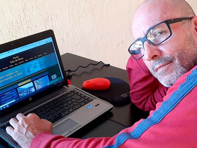 Marcos usando seu site