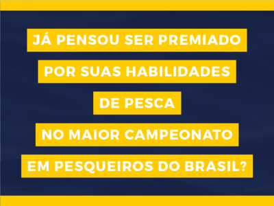 Já pensou ser premiado por suas habilidades de pesca?