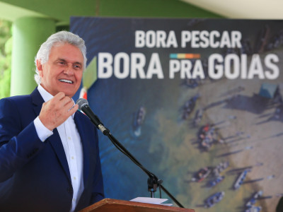 Ronaldo Caiado, Governador de Goiás em evento oficial de lançamento da Pesca Esportiva com Cota Zero em GO