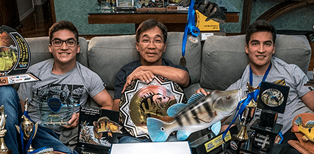 Família Nakamura, pesca esportiva