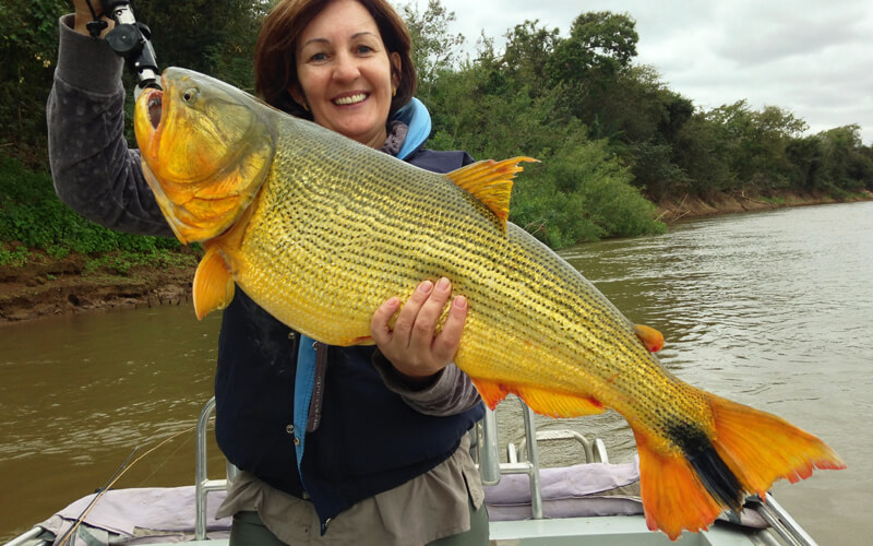 Você e um acompanhante pescando os gigantes do rio Cuiabá no Pantanal do Mato Grosso sem pagar nada!